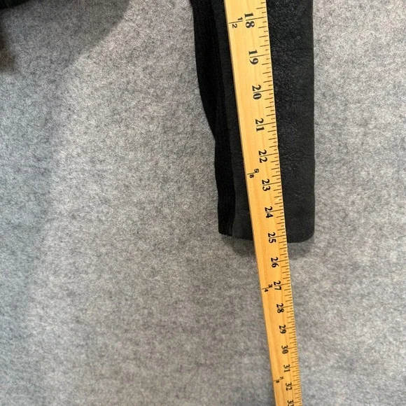 Veda 100% Shearling Leather Fur Moto Jacket Womens Small Motorcycle Designer Zip - Picture 8 of 16